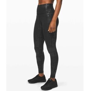 Lululemon Wunder Under Luxtreme size 4 foil manifesto black high rise $28